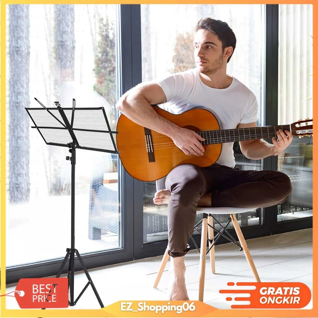 TaffSTUDIO Stand Partitur Sheet Musik Lipat Portabel