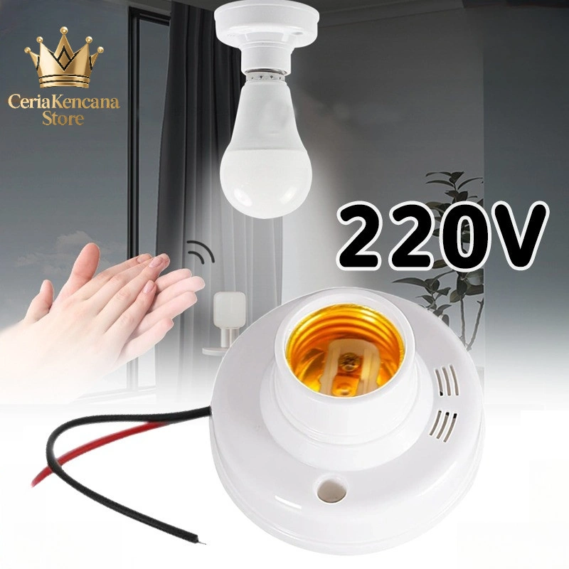 Smart Mounted Auto Motion Sensor, Dudukan Lampu Sekrup Tutup untuk Lampu E27 220V - Alat Pencahayaan Cerdas