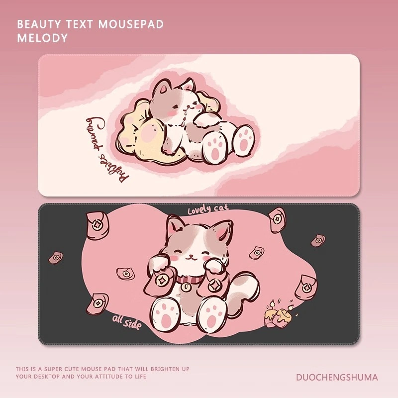 Mouse Pad Gaming Non-Slip Desk Mat Cute Cat Cartoon Mousepad Soft And Thick Suitable For Gaming And Office Use 800×300mm