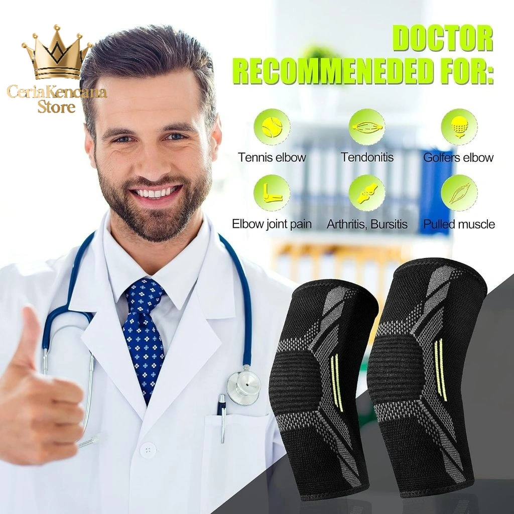 Elbow Support Compression Wrap Deker Siku Tangan, Protect Elbow Sleeve Athlets