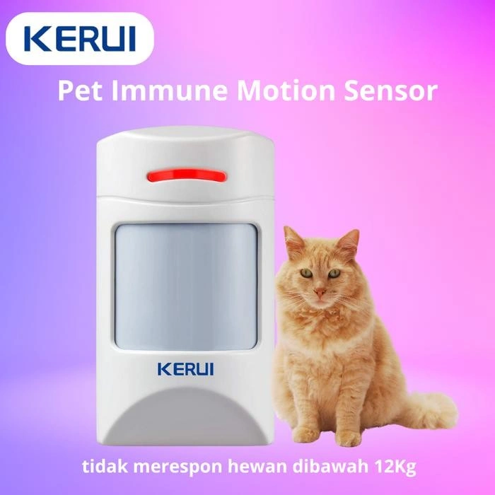 KERUI Wireless PIR Motion Anti Pet Immune Sensor Gerak Alarm Detector