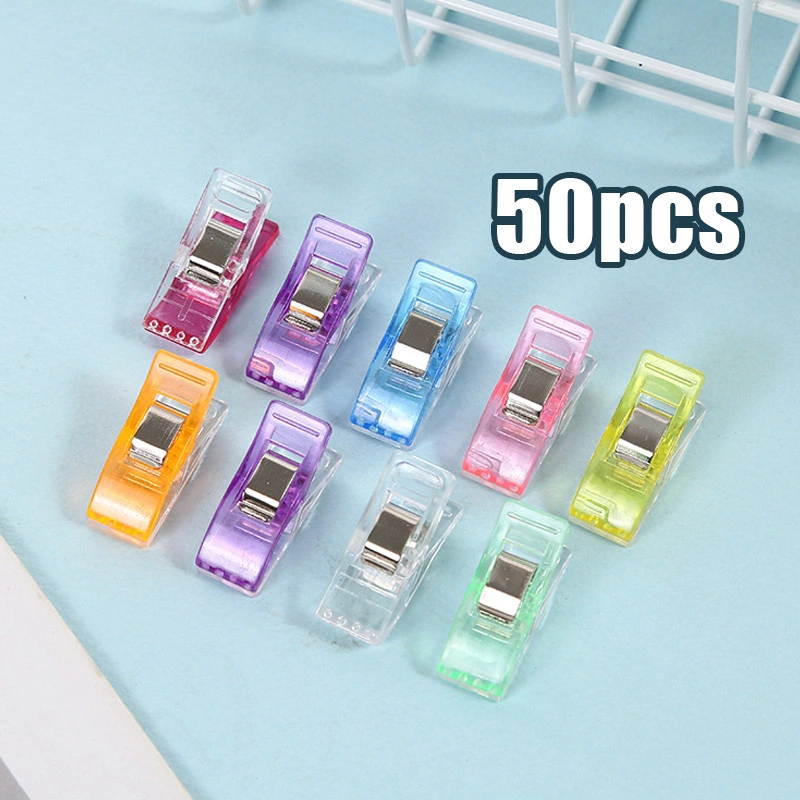 Penjepit Kain Jahit 50pcs Klip Jahit WARNA WARNI Wonder Klip Plastik Penjepit Pembatas Bahan Jahitan