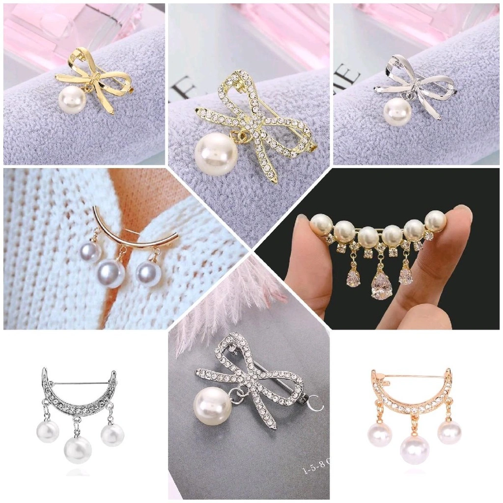 Bros Busur / Bross Dada / Brooch Hijab Muslim Peniti Kerudung