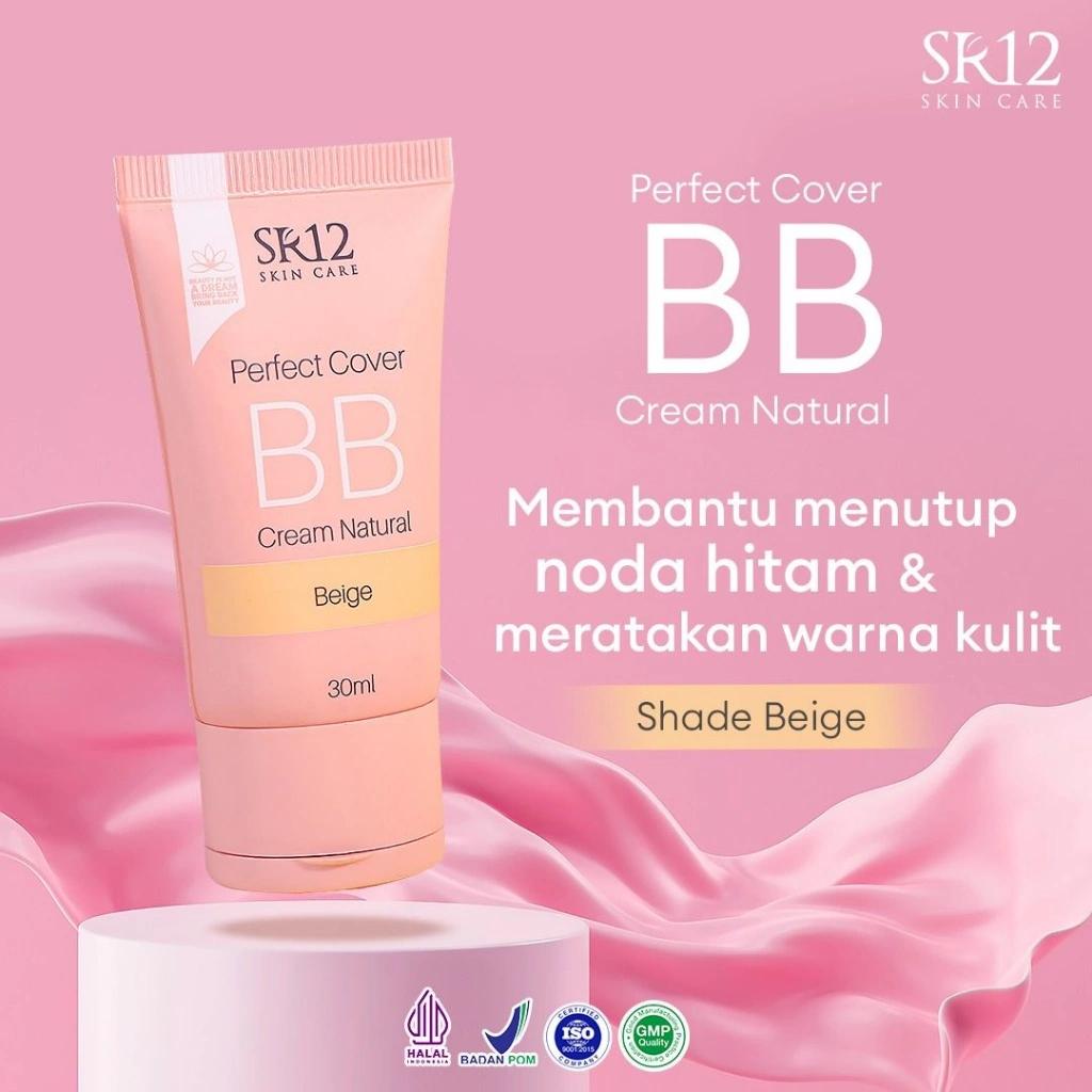Beauty by Khayra - SR12 Perfect Cover BB Cream Natural BEIGE | Membantu Melembabkan dan Melindungi dari Paparan Sinar Matahari