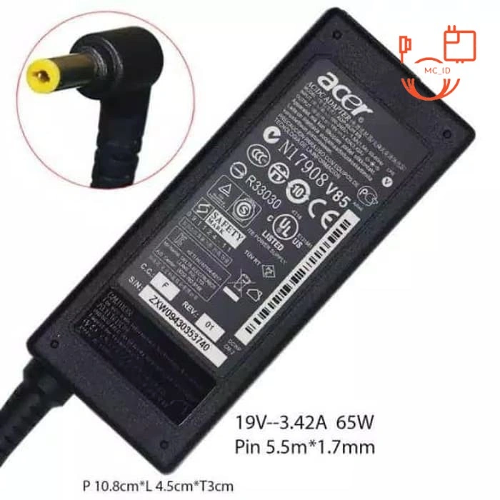 Adaptor Charger ACER Aspire All-in-One C20-830 C22-860 C22-865 C24-760C24-860 C24-865 C20-720 C20-820AC6W1 C22-320 D17W3 C22-720AZ6L1 C22-760 AZ6L1 C22-860 D17W3 C22-865 D17W3 All-in-One C22-860 C22-865 C24-760 C24-860 C24-865 Z1-601 Z1-602 Z1-621