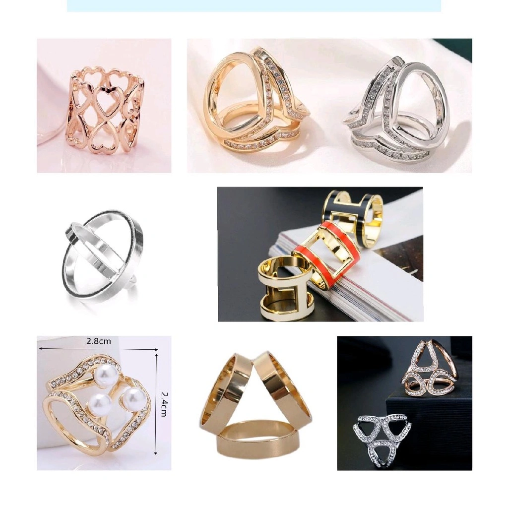 Bros Cincin 3 Ring / Bross Hijab / Three Ring Brooch Polos Muslim Peniti Kerudung