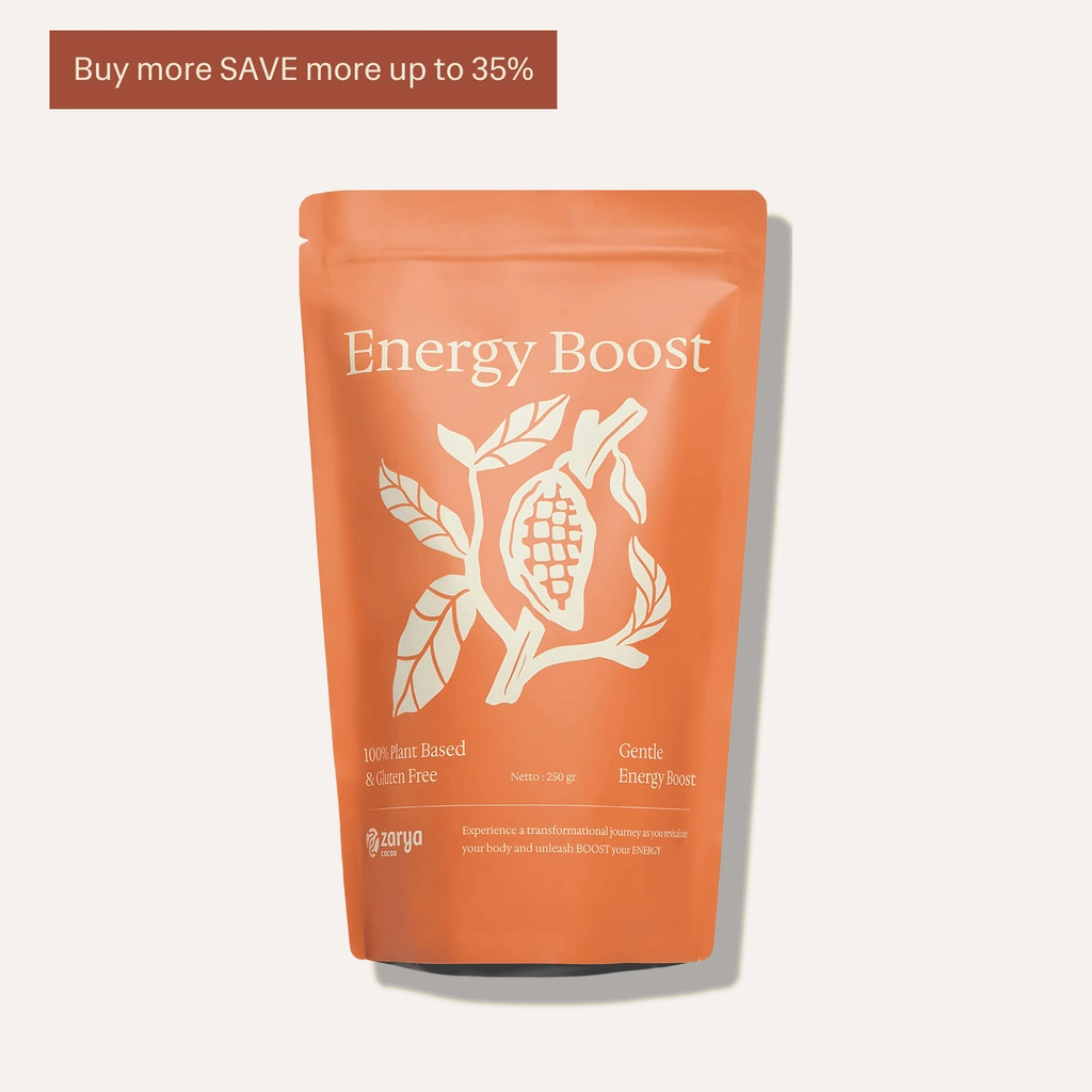 Zarya Cacao Super Powder Super Energy Cacao Powder Blend with Cordyceps Mushroom, Panax Ginseng, Guarana Seed & Eleuthero – Clean Energy Formula for All-Day Stamina, Physical Endurance & Crash-Free Focus