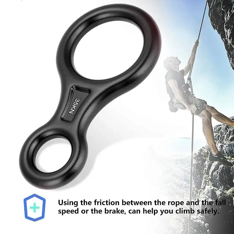 Figure 8 Descender Ring Aviaton Aluminium Alloy 35KN Climbing & Safety gear