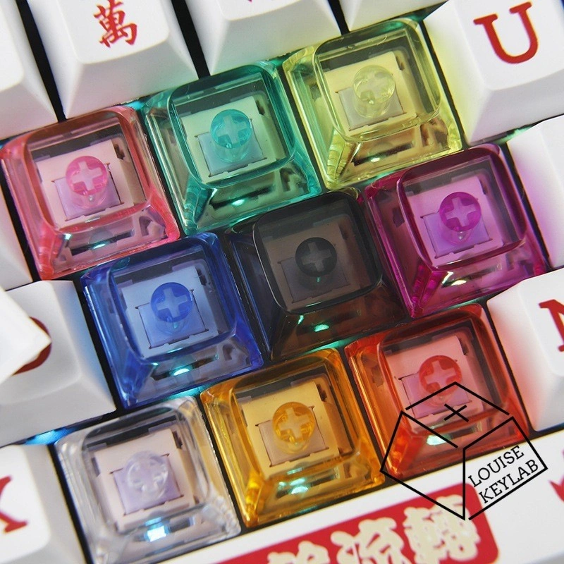 Keycaps Clear Crystal transparent PC XDA 9.3mm mechanical keyboard cherry MX outemu kailh gateron