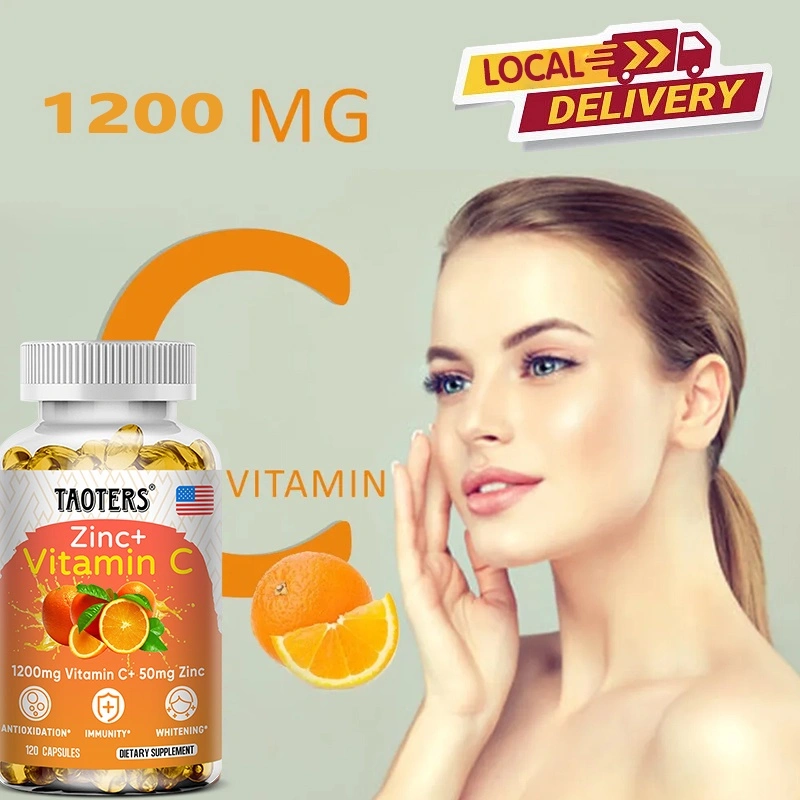 Vitamin C, Immune Support, Vitamin Supplement, Antioxidant Protection, Glowing Skin 1200 Mg, 120 Capsules