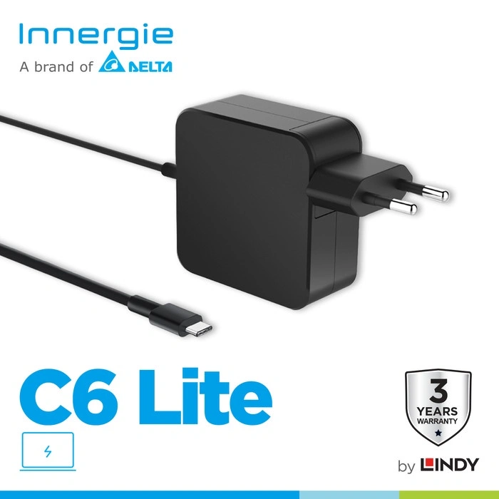 INNERGIE Adaptor Laptop Original C6 Lite Charger Laptop Universal Asus HP Lenovo Acer Thinkpad Type C 65W PD 3.0