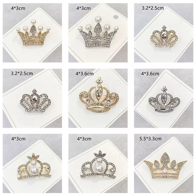 Bros Mahkota 9 Varian / Bross Hijab Mahkota / Brooch Crown Clips