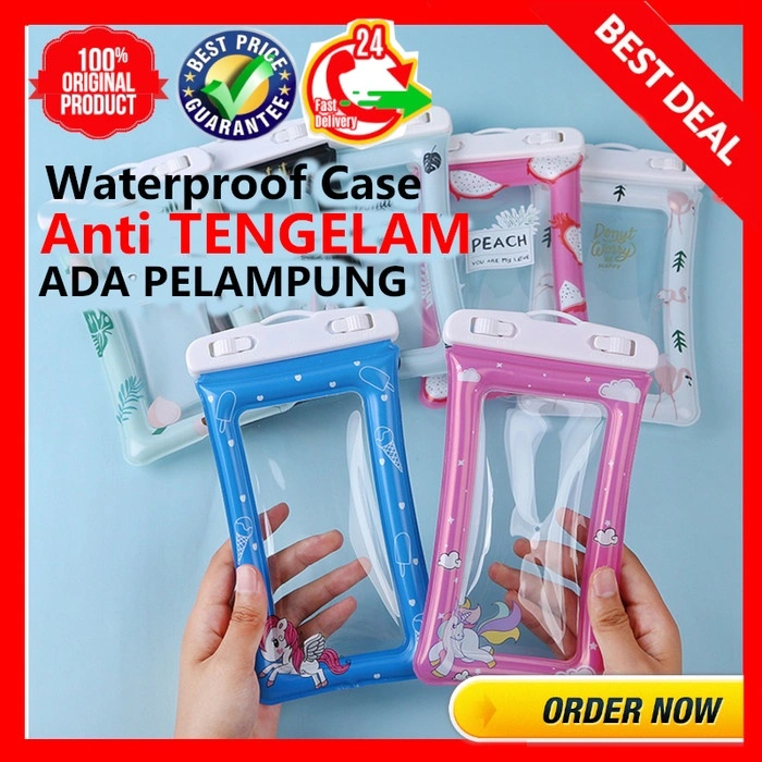 Sarung HP Anti Air Waterproof Case Handphone Pouch Bag Cover Universal