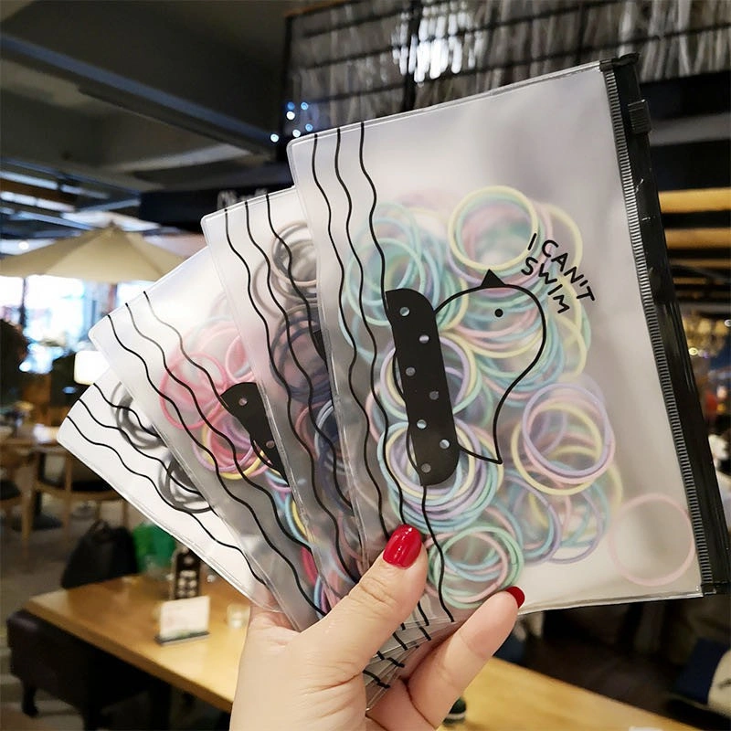 Ikat Karet Rambut RIK 100pcs Warna Polos Gaya Korea / Ikat Rambut Elastis