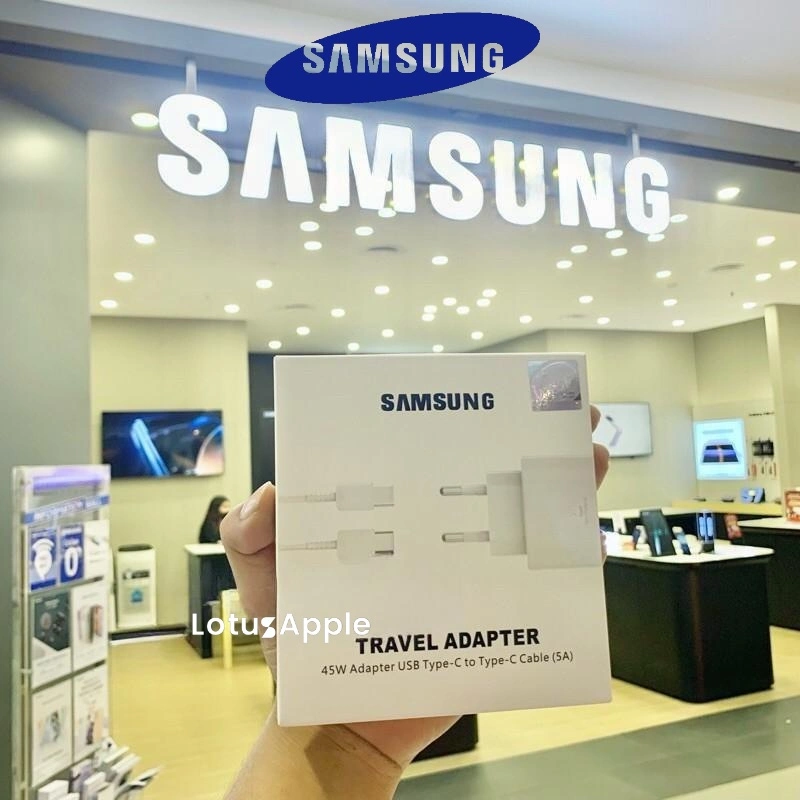 Charger SAMSUNG Type C Fast Charging 45 Watt Kabel C to C Original Samsung 100%