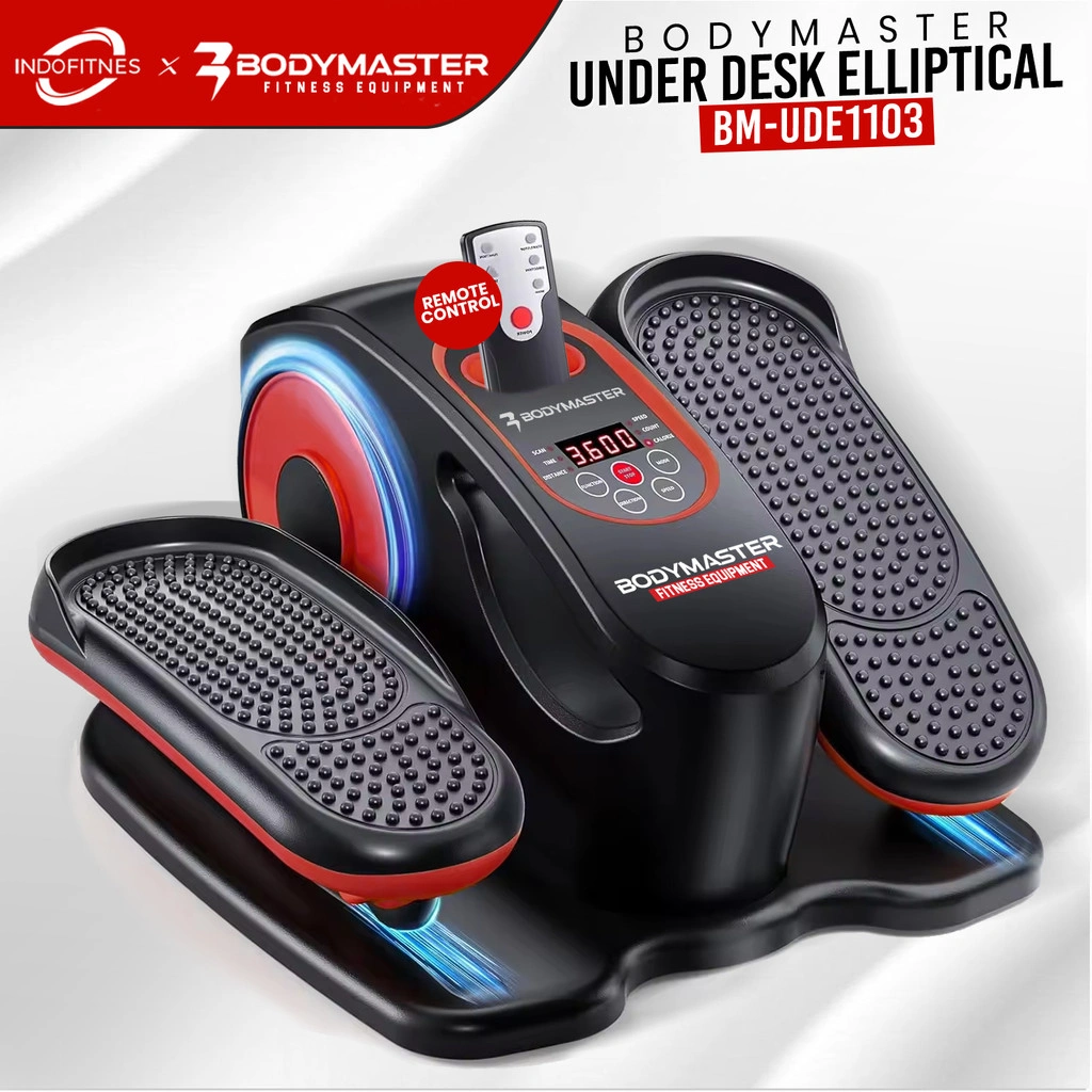 BODYMASTER Under Desk Elliptical Bike Leg Trainer Otomatis Manual Pedal Exerciser Olahraga Kaki 2in1