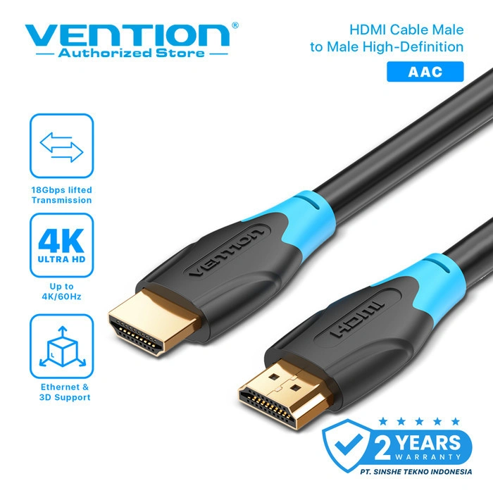 Vention Kabel HDMI 2.0 Ultra HD 4K Male to Male - 0.75/1/1.5/2/3/5/8/10 Meter
