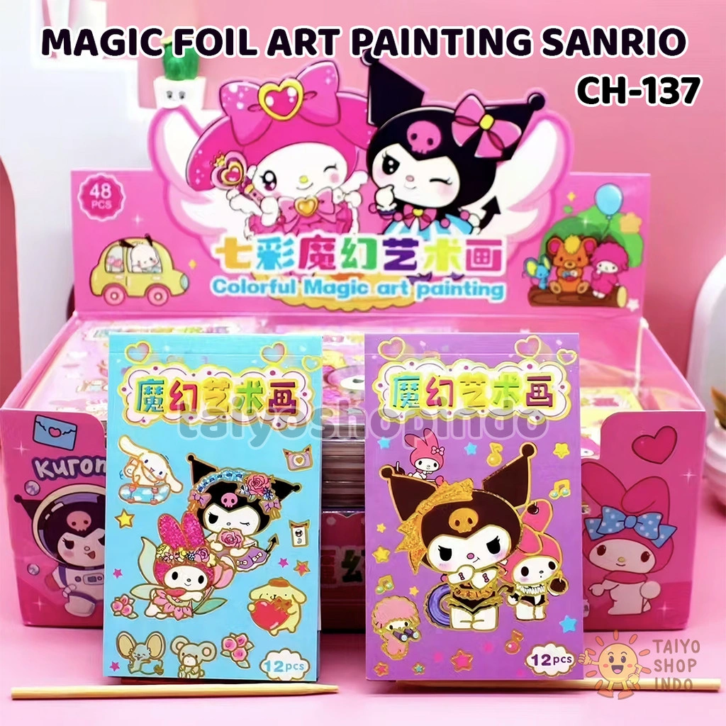 TAIYO DIY Magic Foil Art Painting Gosok Lukis Lukisan Ajaib Seni Kerajinan Edukasi Mainan Anak