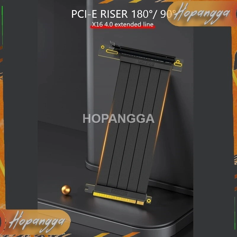 PCIE 4.0 Riser 90 180 Derajat GPU Fleksibel PCI Express 4 Extension