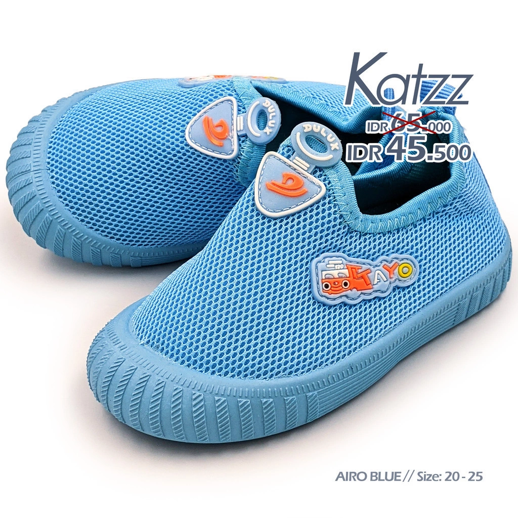 KATZZ [PROMO] Sepatu Bayi Anak / Prewalkers Anak Bayi HIGH QUALITY MODEL AIRO BLUE Size 20 - 25 Umur 1 sd 3.5 thn / SEPATU LUCU MENGGEMASKAN WARNA BIRU MUDA / SEPATU CASUAL UNTUK SEHARI - HARI / KIDS AIRO STREET WEAR SLIP ON [SWALLOW x KATZZ BX 1026 E]