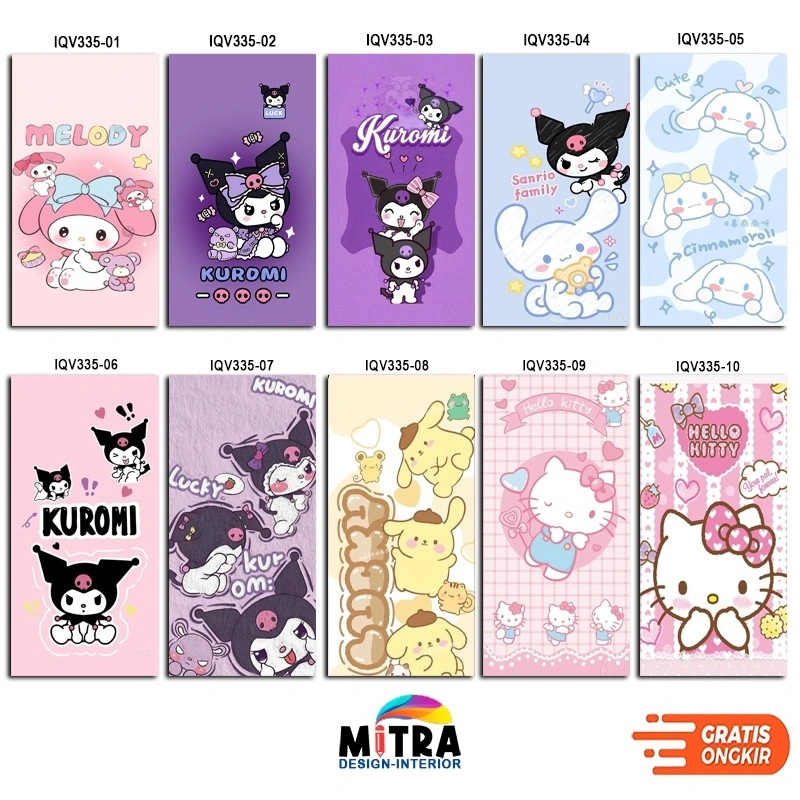 Hiasan dinding kamar poster karakter sanrio cinnamoroll kamar wanita ruang anak kamar anak IQV-335