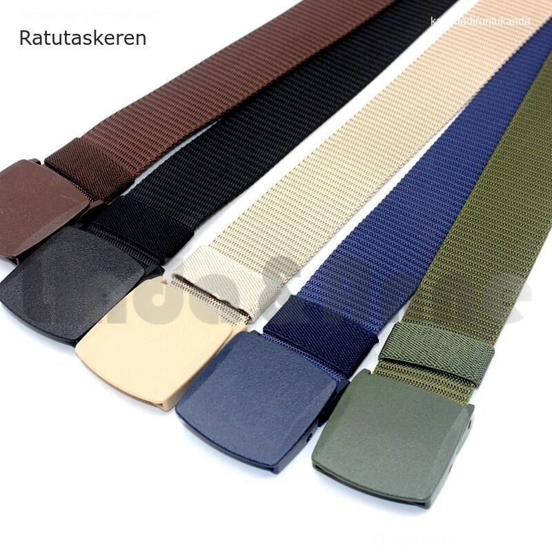 Ikat Pinggang Pria Zamzam Canvas Kain Nylon Men Belt Nylon Canvas Anti Metal Detector / Sabuk Pria Canvas Keren