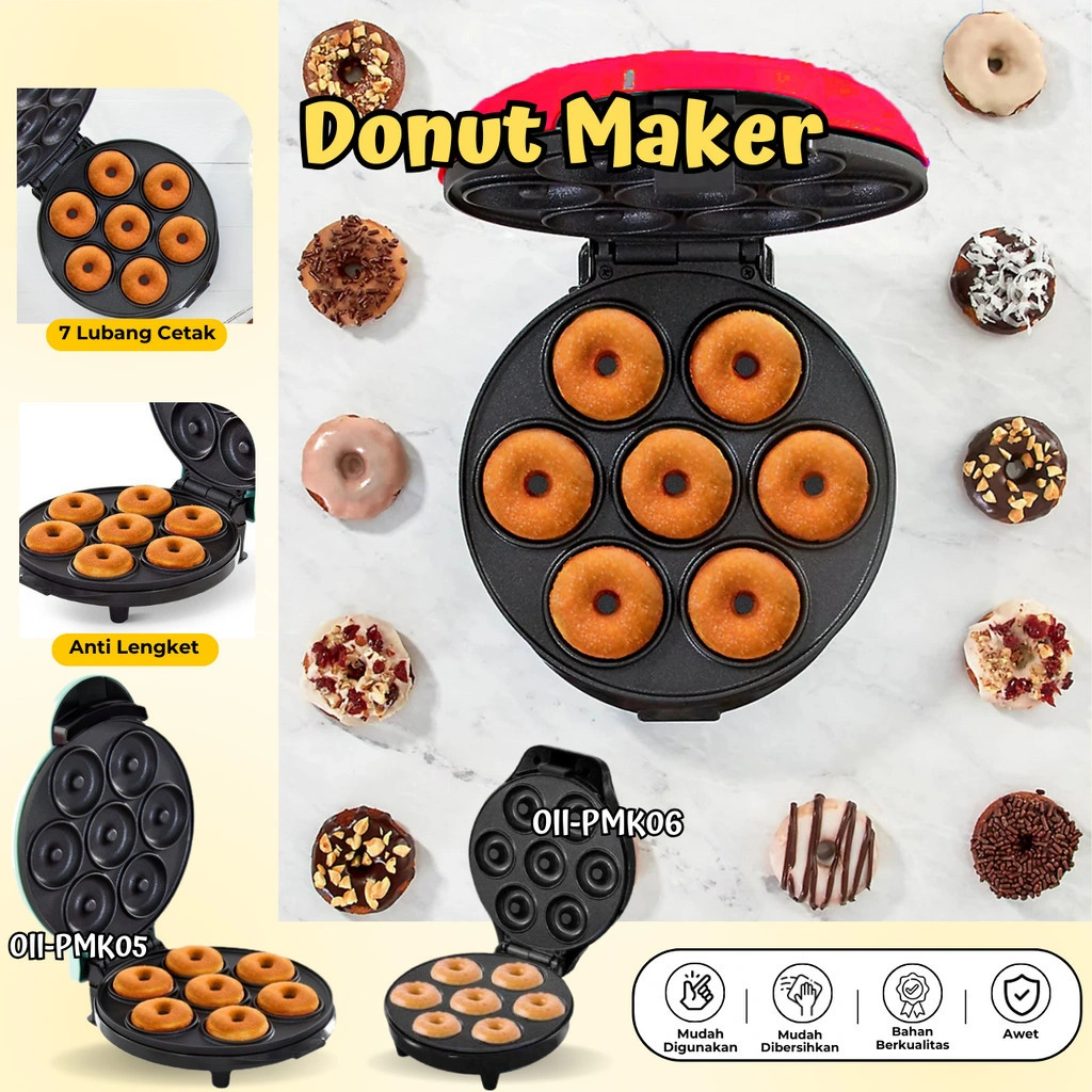 Donut Maker Alat Pembuat Donat Mesin Cetakan Kue Bulat Mesin Panggang Portable OLL-PMK05