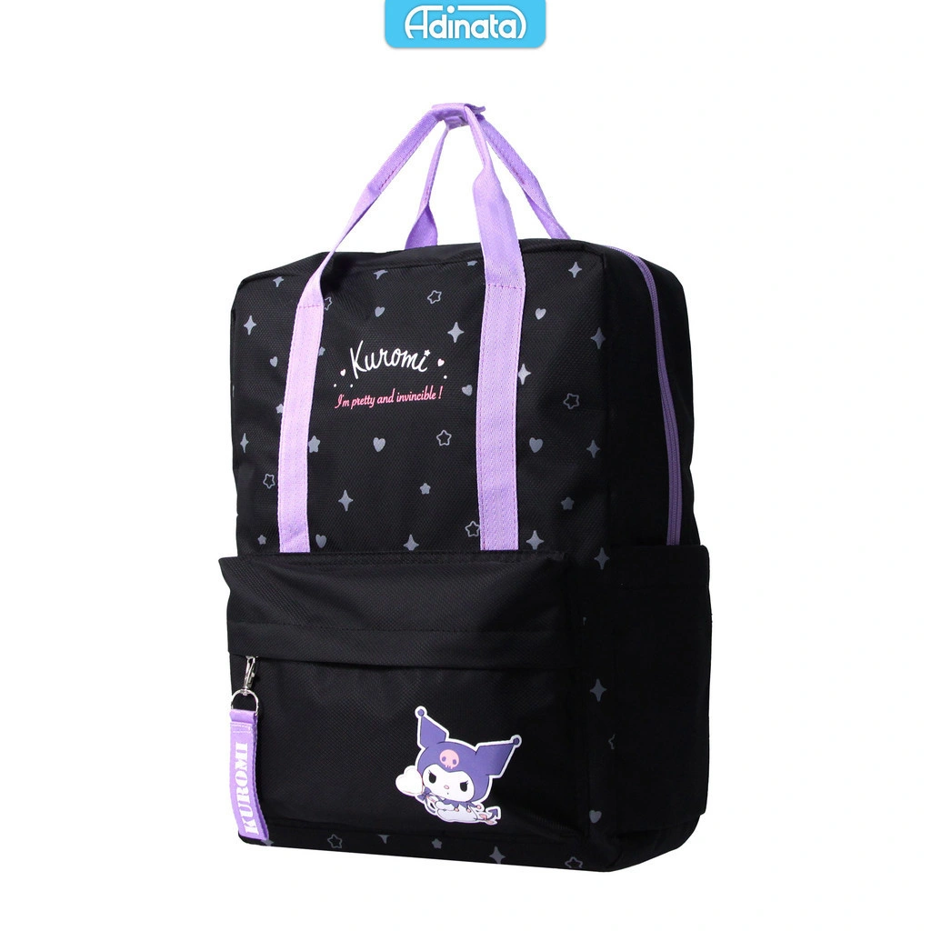 Adinata Kuromi Star Tas Sekolah Ransel XL Anak Perempuan Tas Fashion
