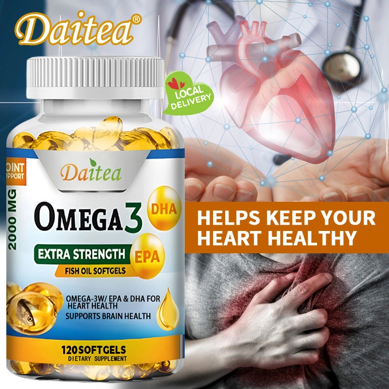 Omega 3 Supplement - DHA and EPA Fatty Acids To Support Heart, Brain, and Joint Health - 120 Capsules