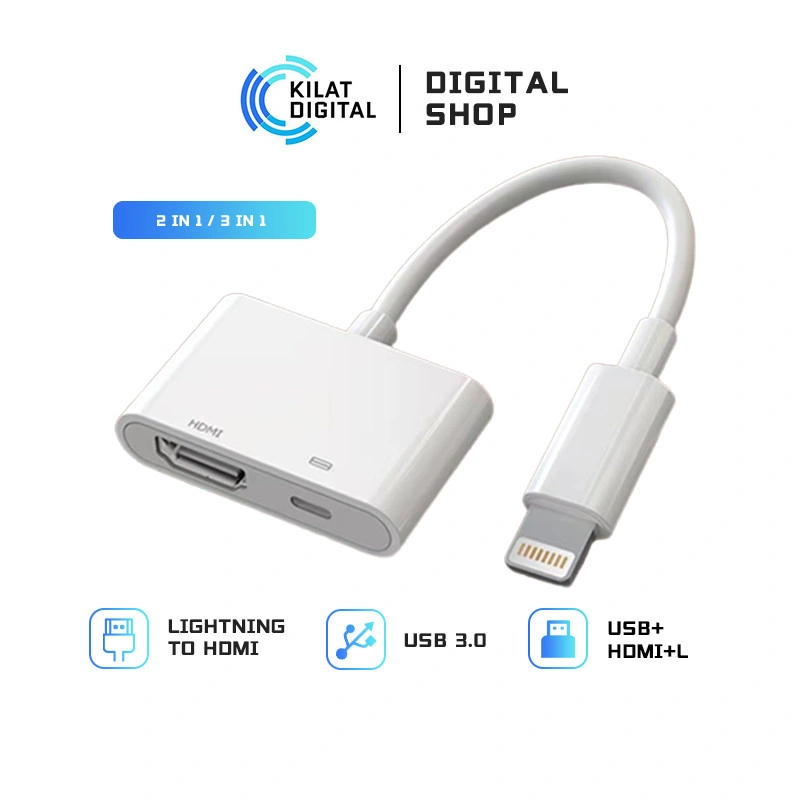 Lightning to hdmi digtial av adapter cable/phone to TV /Projector/Monitor dongle/connector with charging port/Support pad VGA HDMI Displayport converter 1080p/2K/4K Video sync screen Compatible with iPhone 14/13/12 /12 Pro/11/11 Pro/11 Pro Max