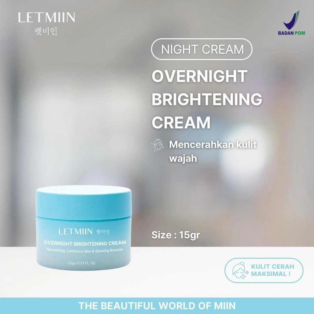 Letmiin Overnight Brightening Cream - Krim Malam Melembapkan dan Mencerahkan