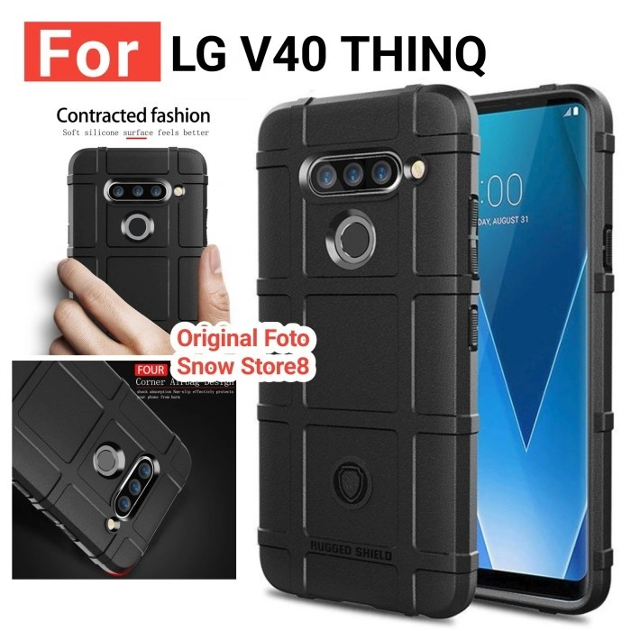 Case LG V40 Thinq Case Rugged Shield Armor Softcase Casing #SNWRGSD