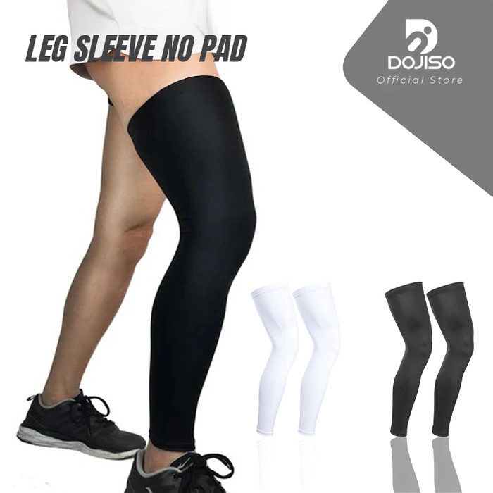 Leg Sleeve No Pad Basketball Manset Kaki Basket Pelindung Lutut & Betis Compression  Lycra Stretch Anti Slip Nyaman untuk Olahraga & Lari Tanpa Bantalan