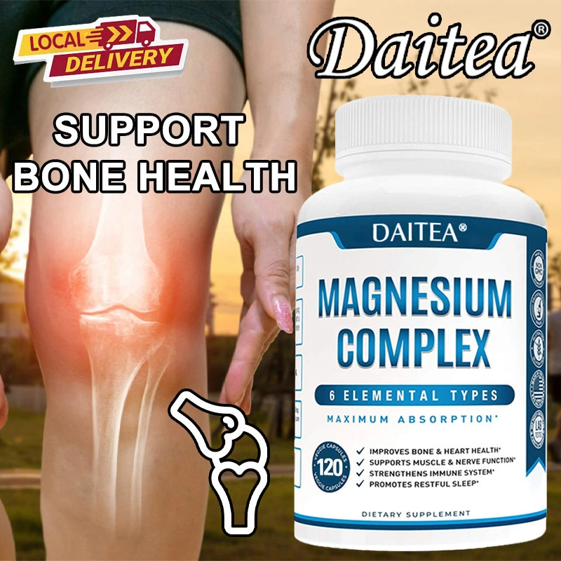 Magnesium Complex Supplement - for Sleep, Leg Cramps, Muscles, Heart, Gluten-Free, Non-GMO 120 Capsules