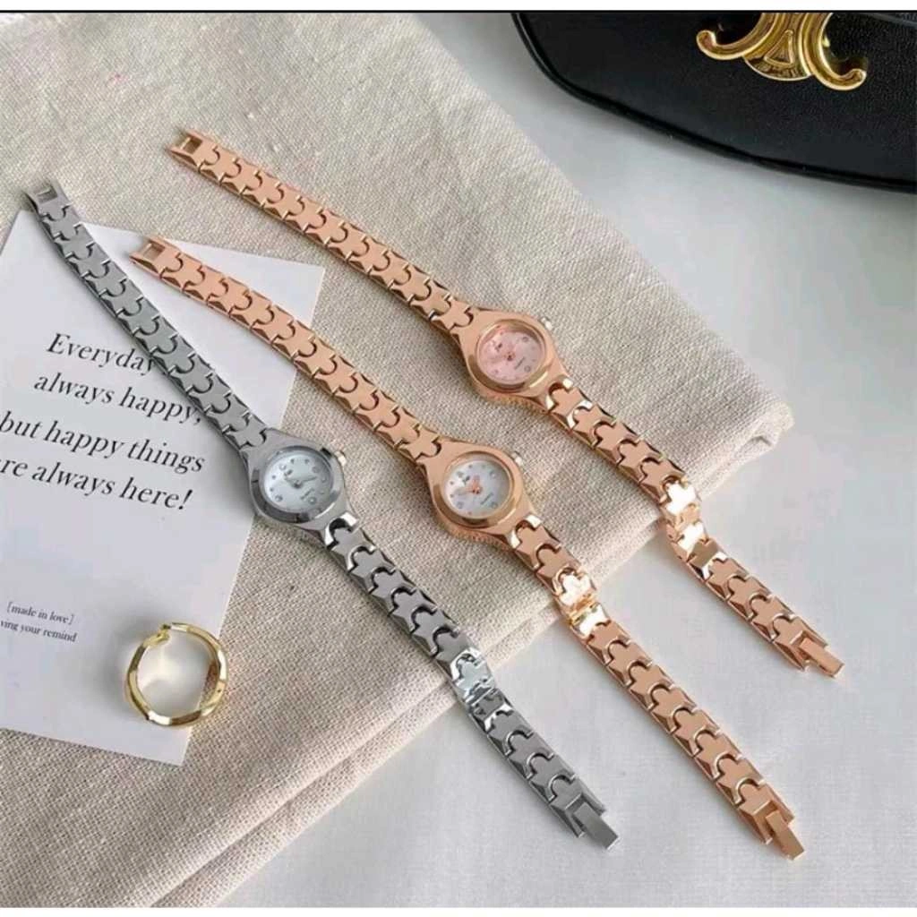 Barbee Jam Tangan Wanita Tali Rantai Super Mini Jam Analog Wanita Elegant Fashion Korea