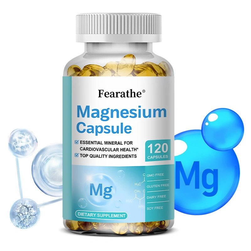 Kapsul Suplemen Makanan Magnesium (Glycinate), 500 mg per Porsi Mendukung tekanan saraf dan kesehatan otot, serta menjaga kesehatan tulang