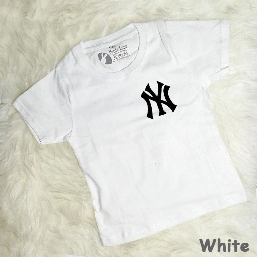 [MMW] Kaos Anak Sekolah Cowok Cewek Unisex N-Y New York Lembut Bagus Tas Sablon Distro Umur Usia 3 tahun - 13 tahun Katun Cotton 30s Tahan Cuci Tidak Luntur Murah Lokal Import Lengan Pendek Atasan Blouse Setelan Anak Hitam Putih Warna ROK BAJU CELANA BIRU