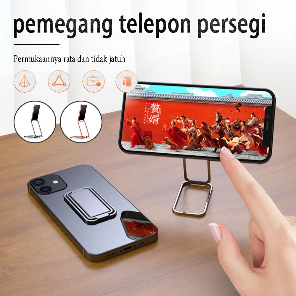 Phone Holder Mount Stand Foldable Adjustable Multi Angle 360 Rotation Ultra Thin Finger Ring Phone Stand