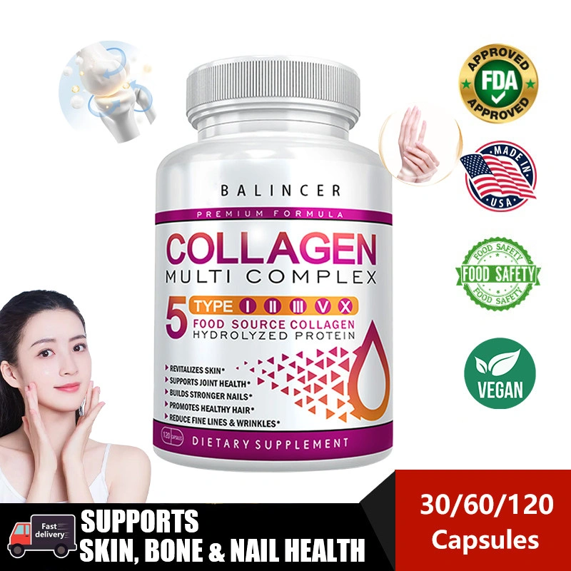 Balincer Hydrolyzed Multi-Collagen Supplement, Types I, II, II, V and X, supports healthy skin and nails, gut health and joints