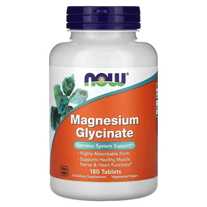Now Magnesium Glycinate 200mg Highly Absorbable Healthy Muscle
