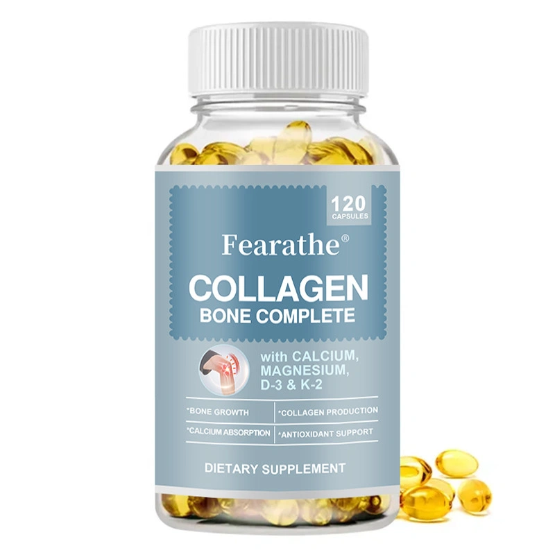 Fearathe Collagen Dietary Supplement dengan Kalium, Magnesium, Vitamin D3 K2 untuk Mendukung Kesehatan Kulit dan Tulang yang Sehat