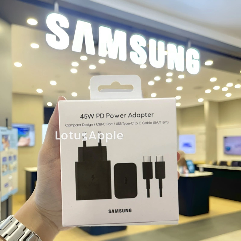 Charger SAMSUNG Type C Fast Charging 45 Watt Kabel C to C Original Samsung Panjang 1.8 Meter