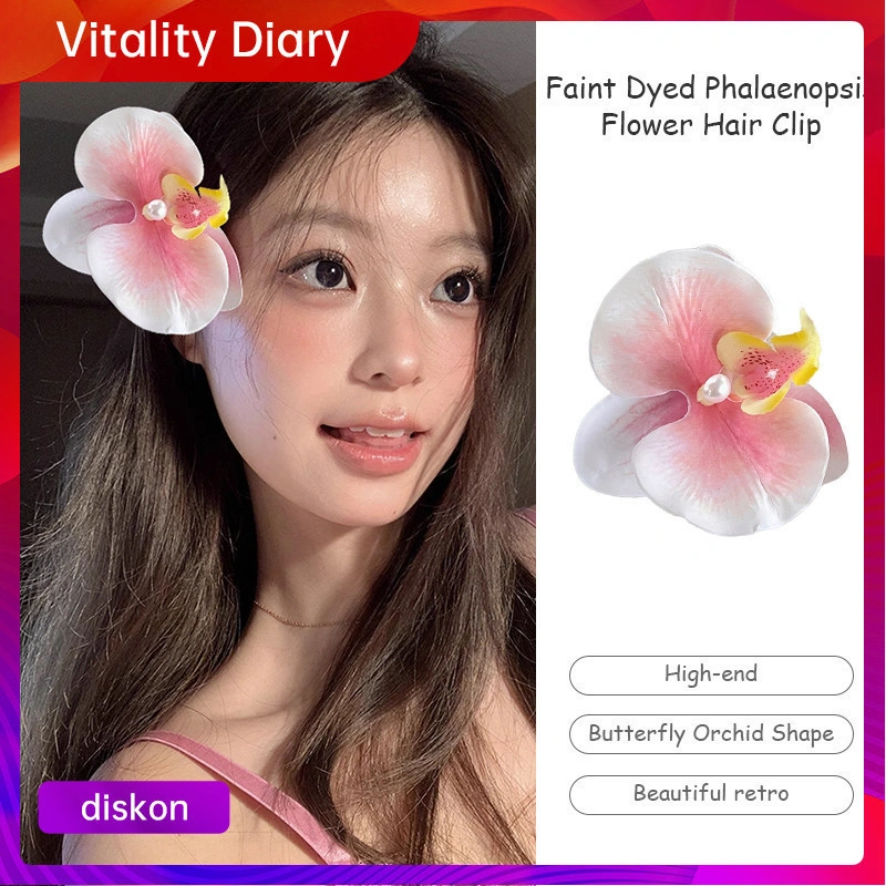 【COD❤️】Klip Cakar Rambut Anggrek Kupu-kupu Hiasan Kepala Hati Anak Perempuan Aksesori Rambut Bunga Kelas Atas VDY