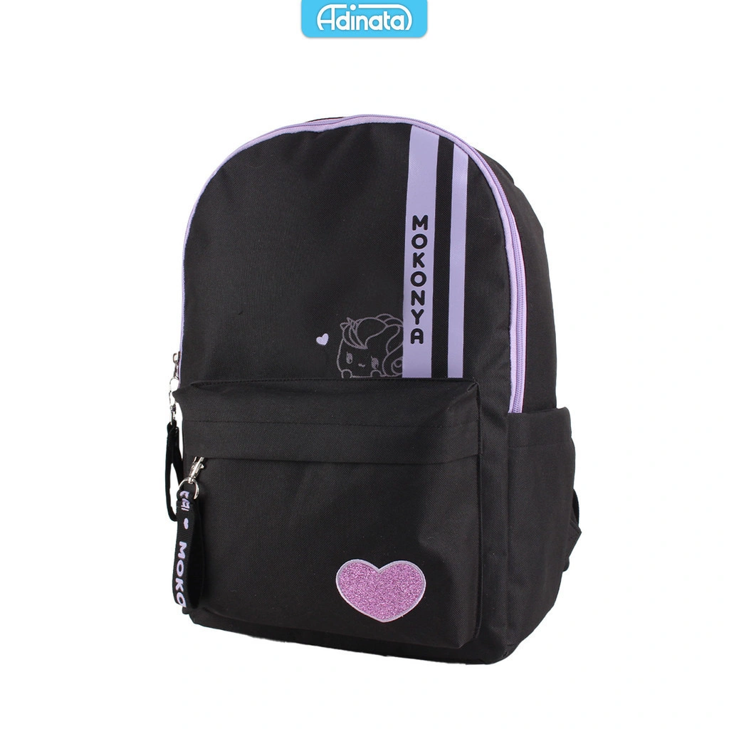 Adinata Mokonya Stripe Tas Sekolah Ransel XL Anak Perempuan Tas Fashion