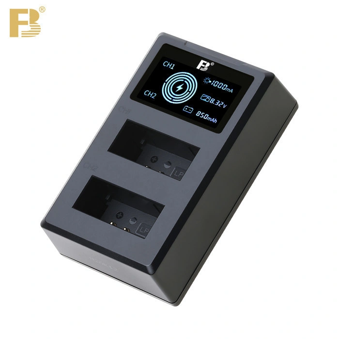 FB LP E12 Charger LCD Dual Charger for Canon EOS M100, M50, M10, M2, M, Rebel SL1, 100D, PowerShot SX70 HS, Kiss M, Kiss X7