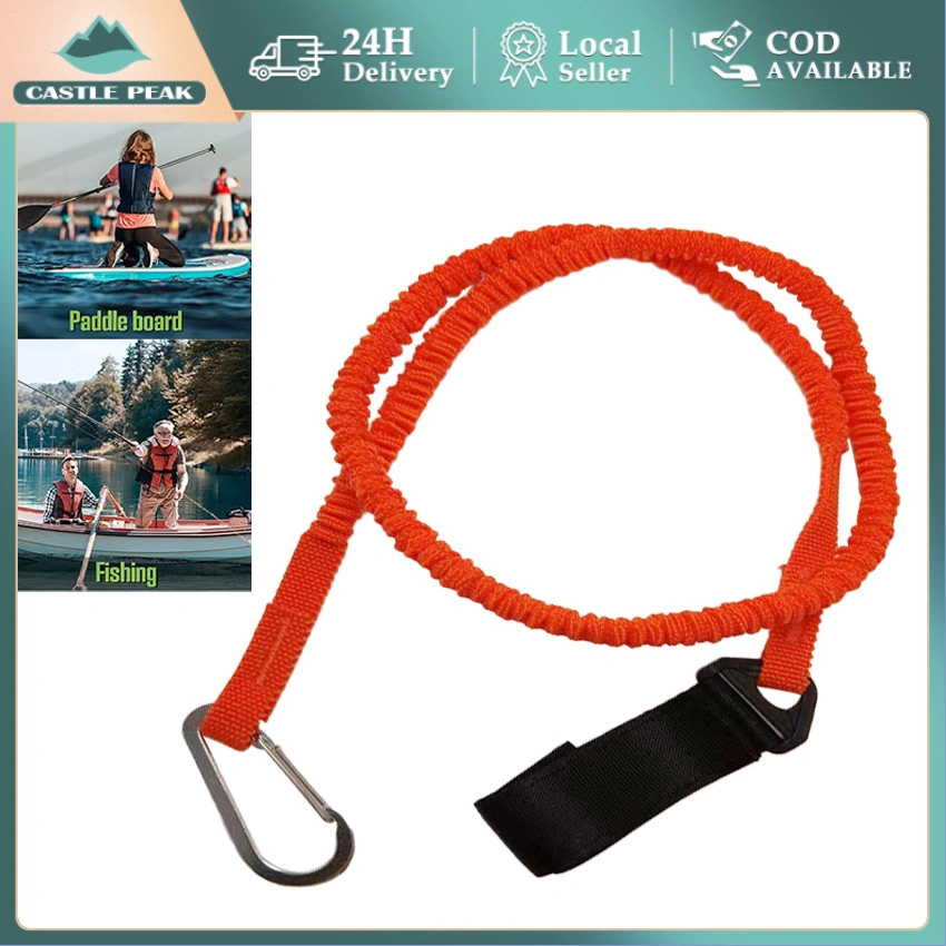 Tali Anti Hilang Dayung Portabel - Perlengkapan Arung Jeram & Paddle Board, Warna Neon untuk Visibilitas Tinggi