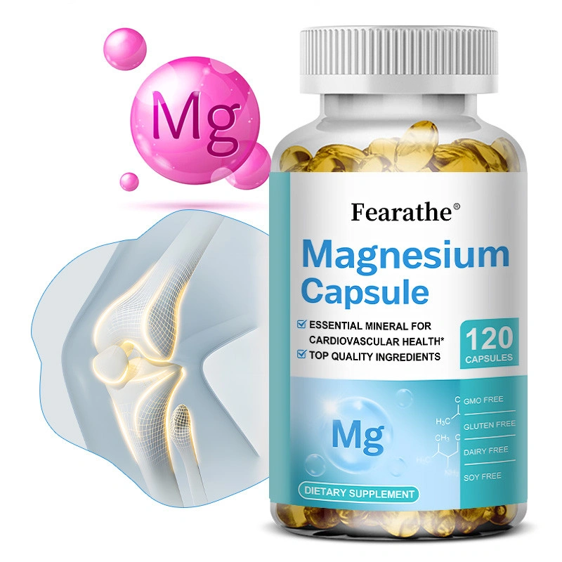 Magnesium (Glycinate ) Capsules 500mg Relieve Nerve Pressure and Muscle Contraction and Maintain Bone Health Boost Immune Function Diteary Supplement 120pcs
