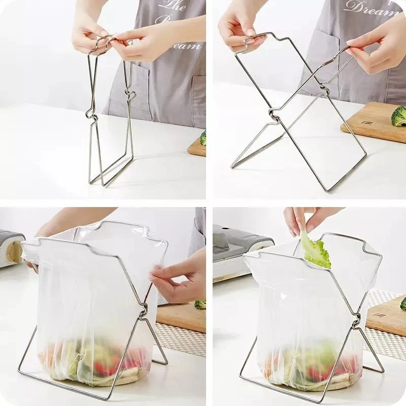 Foldable Trash Bag Holder / Rack Barbecue Trash Rack Portable / Rak Sampah Lipat Folding Garbage