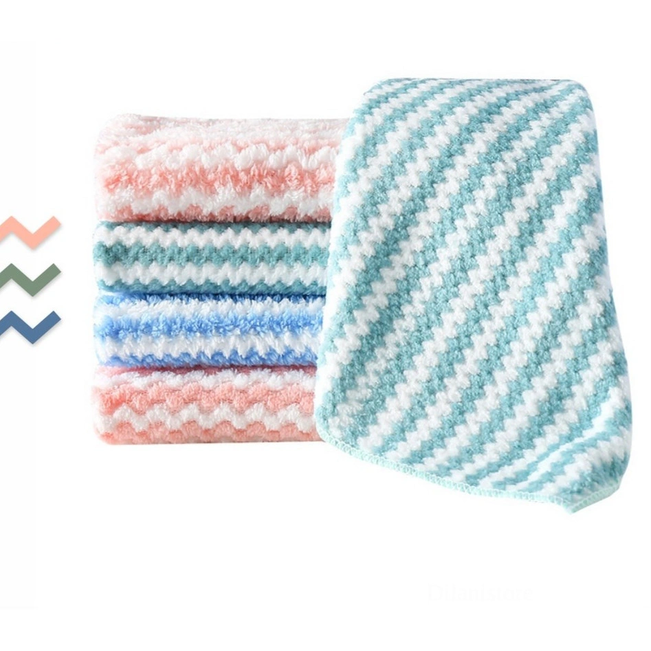 Kain Lap Dapur Meja Piring Anti Minyak RIK C561 Lap Dapur Microfiber Serap Air Bahan Coral Fleece Keren