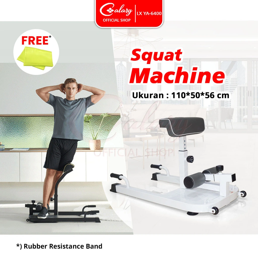 CALARY  Squat Machine Alat Gym Indoor Outdoor Fitness Bench Olahraga Multifungsi Sit Up Push Up Bar 042-6400